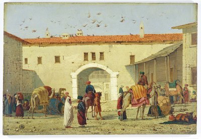 Caravanserai at Mylasa, Turkey, 1845 by Richard Dadd